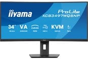 Skjerm - 34" iiyama ProLite XCB3497WQSNP-B1 - 3440x1440 (UWQHD) - 120Hz - VA - 95W USB-C - KVM switch - XCB3497WQSNP-B1
