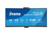 Skjerm - 34" iiyama ProLite XCB3497WQSNPH-B1 - 3440x1440 (UWQHD) - 120Hz - VA - KVM switch - XCB3497WQSNPH-B1