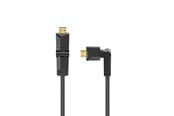 Skjermkabel - Hama HDMI Cable Ethernet Rotating Gold Black 3m - X1122111