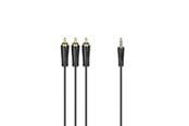 Lydkabel - Hama Cable 4pin 3.5mm-3xRCA Gold Black 1.5m - X1122161
