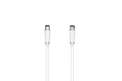 Antennekabler - Hama Cable Antenna 90dB F-Plug-Coax Female White 1.5m - X1122518