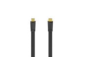 Skjermkabel - Hama HDMI Cable Ethernet Flat Black 3m - X1122118