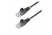 Nettverkskabel - StarTech.com 5m Black Slim CAT6 Ethernet Cable Snagless 28AWG LSZH - patch cable - 5 m - black - Svart - 5m - N6PAT5MBKS