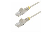 Nettverkskabel - StarTech.com 15m Gray Slim CAT6 Ethernet Cable Snagless 28AWG LSZH - patch cable - 15 m - grey - Grå - 15m - N6PAT15MGRS