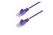 Nettverkskabel - StarTech.com 2m Purple Slim CAT6 Ethernet Cable Snagless 28AWG LSZH - patch cable - 2 m - purple - Purpur - 2m - N6PAT200CMPLS