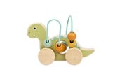 Babyleker - Bigjigs Wooden Push Toy Diplodocus with Bead Frame - 36084