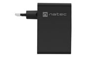 Mobil - Adaptere og ladere - Natec Ribera power adapter - GaN - USB 3 x USB-C - 100 Watt - NUC-2234
