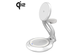 Mobil - Adaptere og ladere - j5create Qi2 3-in-1 Magnetic Foldable Wireless Charging Station - JUPW3415-N