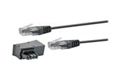 Nettverkskabel - Schwaiger TAE/DSL Adapter With Modem Cable - phone cable kit - 3 m - Svart - 3m - TAL6731533