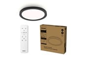 Lamper - Philips AIO taklampe med fjernkontroll (rund, svart) - 24 W integrert LED-lampe med 3-trinns dimming - 929004738801