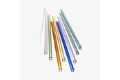 Kjøkkenredskaper - GEFU Rette sugerør glass FUTURE 8 stk. farget, 23 cm - G89439