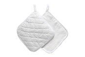 Hobbyartikler - Creativ Company - Potholders White 20x20cm 1 Pair - 444600