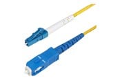 Nettverkskabel - StarTech.com 5m (16.4ft) LC to SC (UPC) OS2 Single Mode Fiber Cable - patch cable - 5 m - yellow - Gul - 5m - SPSMLCSC-OS2-5M