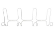 Beslag & Hengsler  - Home>it designer coat rack with 4+4 hooks white - 12131