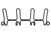 Beslag & Hengsler  - Home>it designer coat rack with 4+4 hooks black - 12133