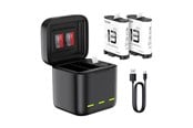 Kamerabatteri & Batterigrep - TELESIN S0-BCG-10-TGP GoPro Triple Charger - S0-BCG-10-TGP