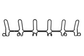 Beslag & Hengsler  - Home>it designer coat rack with 6+6 hooks black - 12143