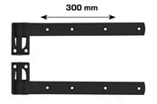 Beslag & Hengsler  - Home>it stacking hinge matt black 300 x 30 mm zinc-coated carbon steel 2 pcs. - 20511