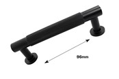 Beslag & Hengsler  - Home>it knurled handle 96 mm matt black 2 pcs. - 21180