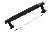 Beslag & Hengsler  - Home>it knurled handle 128 mm matt black 2 pcs. - 21182