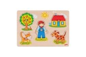 Babyleker - Goki Wooden Knob Puzzle 5 pcs. - 57306