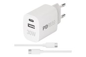 Mobil - Adaptere og ladere - Vivanco PR30W Dual Super Fast Charger Set - 64342