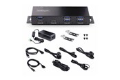 USB-hub - StarTech.com 7-Port Industrial USB Hub 10Gbps Hub Metal Mountable TAA - hub - industrial - 7 ports - rack-mountable - TAA Compliant USB-hub - 7 porter - Svart - HB31C5A2CME