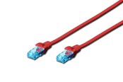 Nettverkskabel - DIGITUS CAT 5e U-UTP Patch Cord - 0.5m - Rød - 0.5 meter - DK-1512-005/R
