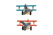 Treleker - Bigjigs Wooden Pull Back Biplane Airplane - 36072