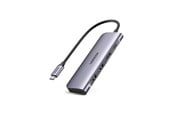 Dokkingstasjon - UGREEN USB-C to 2 Ports USB3.0-A Hub + HDMI + TF/SD with PD Power Supply - Space Grey - 70411-UG