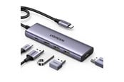 Dokkingstasjon - UGREEN 5-in-1 USB-C to 3*USB.3.0+HDMI Hub with USB-C Power Supply - 15596-UG