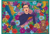 Puslespill - Ravensburger Frida Kahlo's Paradise: Parrot, Monkey and Blooms - 12001475