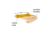 Utendørsleker - BS Toys Jump Rope Yellow with Wooden Handles - GA230