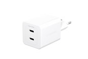 Mobil - Adaptere og ladere - empower by PanzerGlass Turbo 45W Charger incl. 2 x USB-C | EU Plug | Silver White - EM58685