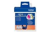 Printertilbehør blekk/toner - Brother LC521 Value Pack - 4-pack - black yellow cyan magenta - original - ink cartridge - LC521VAL