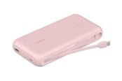 Nødlader - Belkin BoostCharge power bank - with integrated cable - 2 x USB-C USB - 30 Watt - MFI Certified Nødlader - 20000 mAh - BPB024HQPK