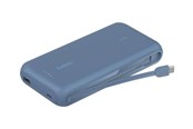 Nødlader - Belkin BoostCharge power bank - with integrated cable - 2 x USB-C USB - 30 Watt Nødlader - 20000 mAh - BPB024HQBL