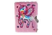 Skoleutstyr - Tinka DIARY PLUSH ENHJØRNING ROSA WITH LOCK - 8-4285