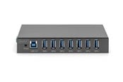 USB-hub - DIGITUS - hub - industrial line - 7 ports USB-hub - USB 3.2 - 7 porter - Svart - DA-70258-1