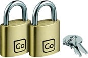 Fritid & Reise - Go Travel Hänglås i mässing (tvåpack) - 5016326001718