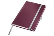 Blokker & Notisbøker - Leitz Style notatbok A5 80 rutede ark og innbundet omslag, rød - 44861028