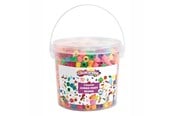 Kreative leker - Colorations - Colored Large Beads in Bucket 680 grams - BIGPONY