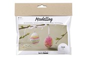 Kreative leker - Creativ Company Mini Hobby Set Modeling Egg with Beads 2 pcs. - 977662