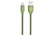 USB - GreyLime Braided USB-A to USB-C Cable Green 1 m - C21AC1M03