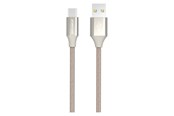 USB - GreyLime Braided USB-A to USB-C Cable Beige 2 m - C21AC2M02