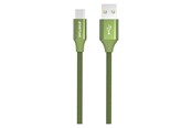 USB - GreyLime Braided USB-A to USB-C Cable Green 2 m - C21AC2M03