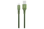 USB - GreyLime Braided USB-A to Lightning Cable Green 3 m - C21AL3M03
