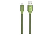 USB - GreyLime Braided USB-A to Micro USB Cable Green 1 m - C21AM1M03