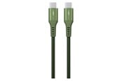 USB - GreyLime Braided USB-C to USB-C 60W Cable Green 0.5 m - C21C60C05M03