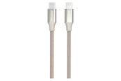 USB - GreyLime Braided USB-C to USB-C 60W Cable Beige 1 m - C21C60C1M02